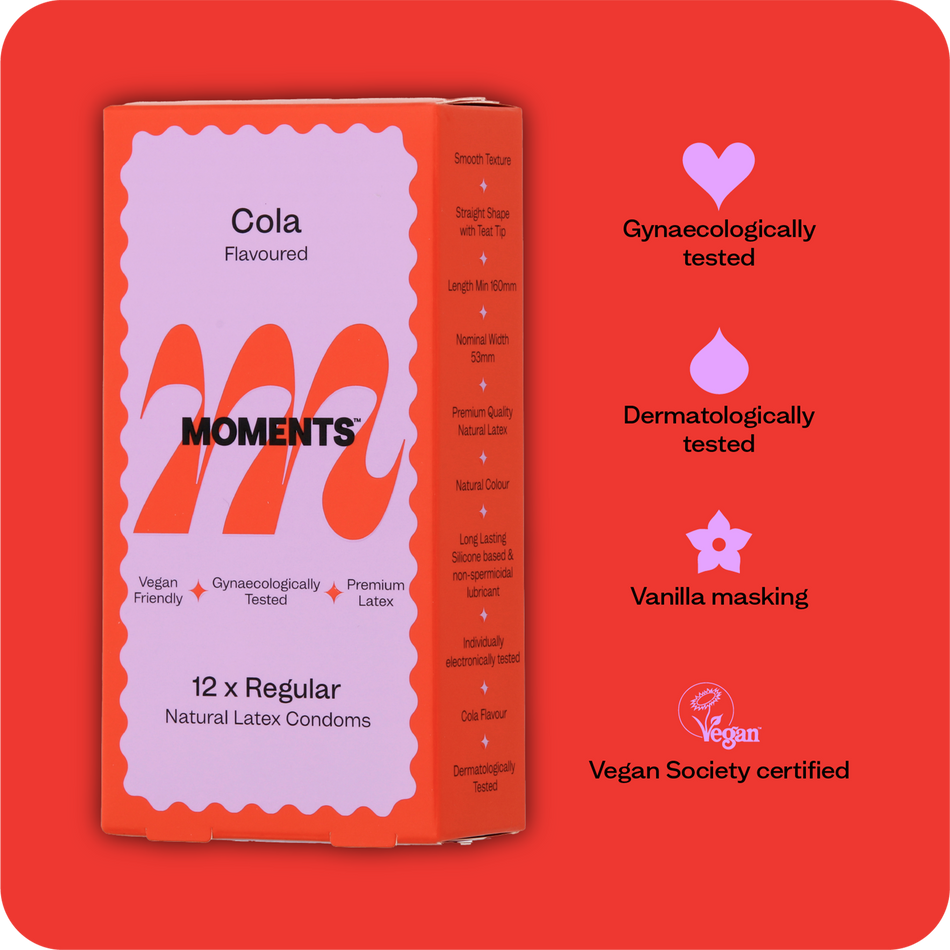 Gynaecologically tested Cola flavoured condom