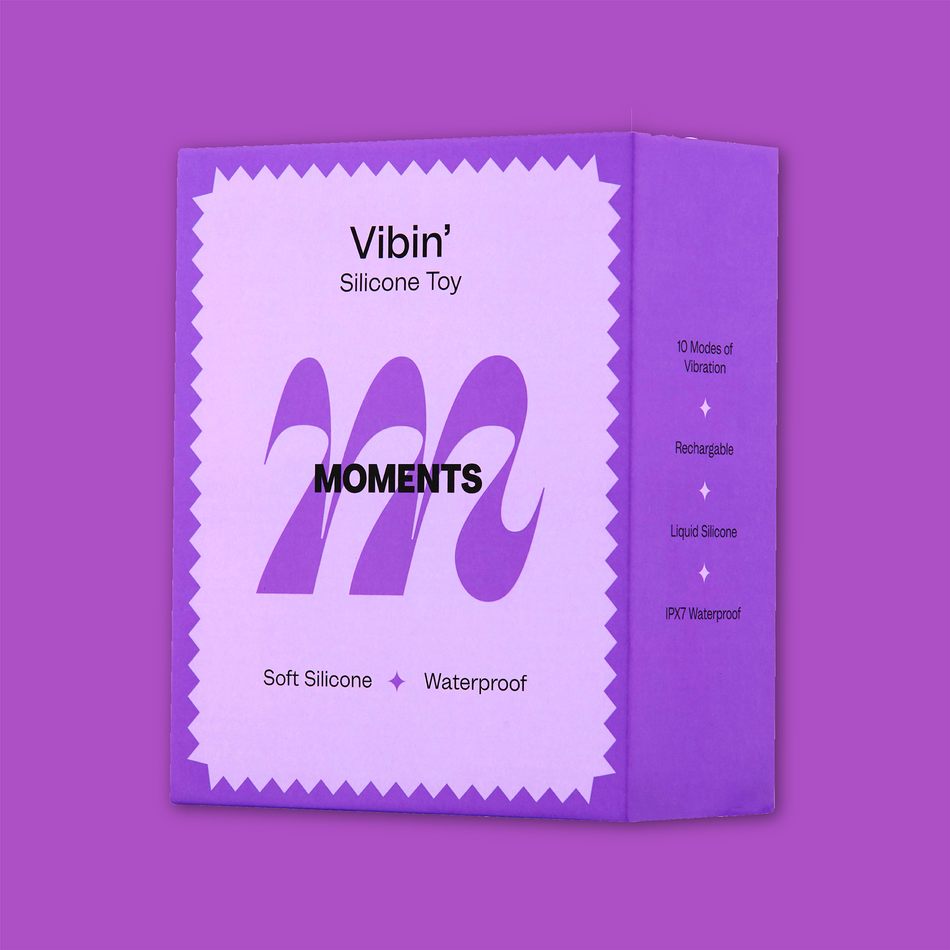 Vibin' product packaging in purple