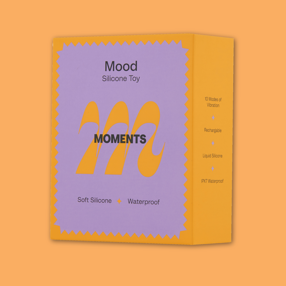 Packaging box labeled with the 'Mood' brand Moments sex toy